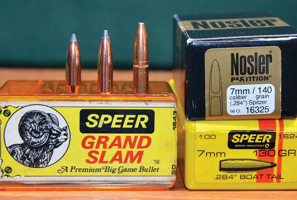 These three bullets accounted for all the game taken by Layne and his wife Phyllis during the first year the rifle in 7mm-308 Improved was used.